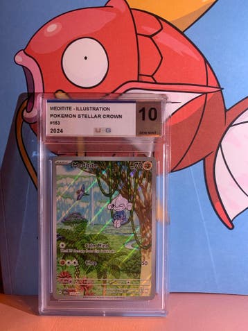 Medite Illustrazione Pokémon Stellar Crown UCG 10 Gem Mint