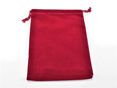 Tasche rot 5x7 Wildleder