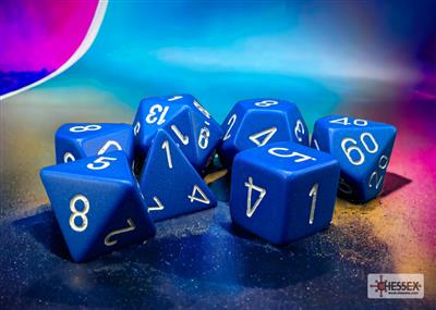 Dice Set Opa Poly Blue/White (7)