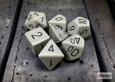 DICE SET OPA Poly Dark Grey/Black (7)