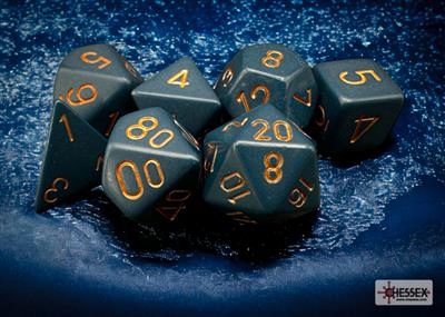 DICE SET OPA Poly Dust Blue/Kupfer (7)