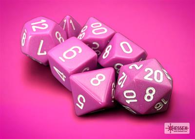 Dice Set Opa Poly Lt. Purple / White (7)