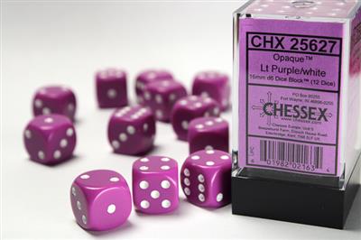 DICE SET OPA Poly Lt. Purple/White 16mm (12)