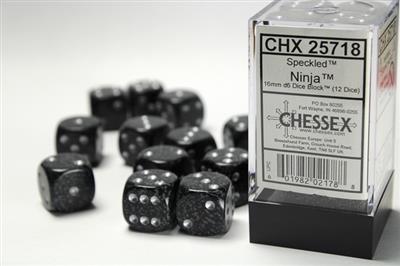 DICE SET SPEC 16mm Ninja D6 (12)
