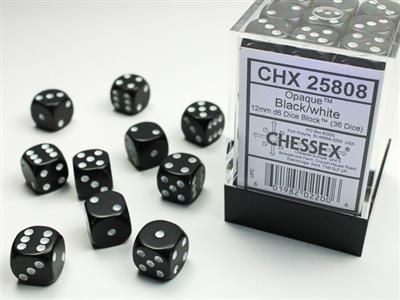DICE SET OPA Smoke/White 12mm (36)
