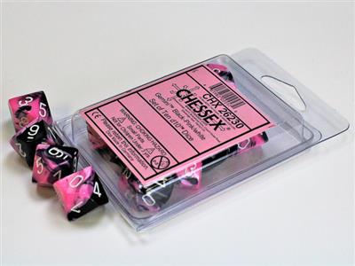 Dobbelsteenset Gemi Poly Blauw/Roze/Wit D10 (10)