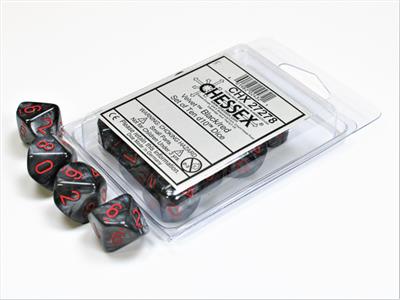 Dice Set Velvet Black/Red D10 (10)