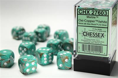 DICE SET marmor oxi-copper w/vit D6 (12)