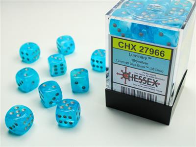 DICE SET Luminary Sky w/Silver D6 (36)