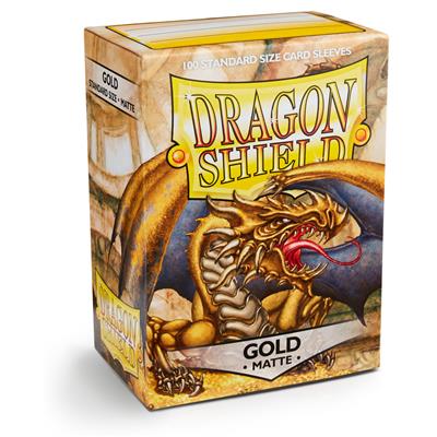 Mouwen Dragon Shield Matte - goud (100ct)