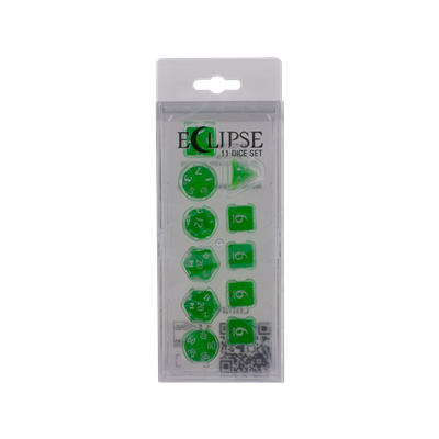 Dice Eclipse Lime Green 11 Dice Set
