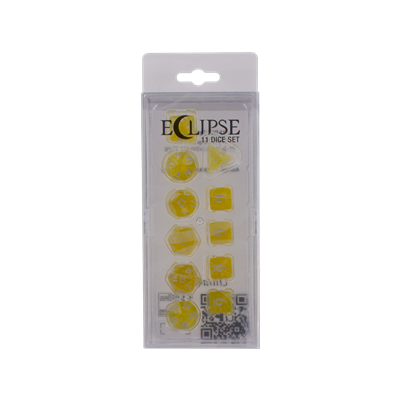 DICE ECLIPSE Lemon Yellow 11 Dice Set
