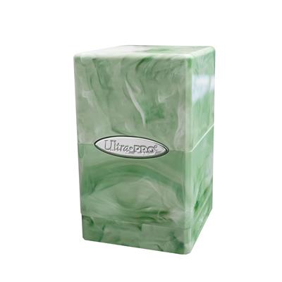 Deckbox Satin Tower Marble Lime Green / White
