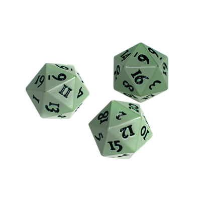 Dice Dice Heavy Metal D20 Vivid Cool Matcha