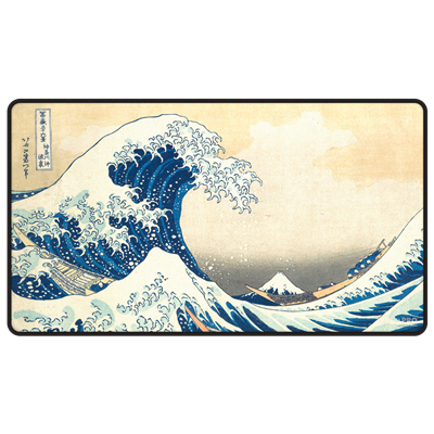 Playmat sort syet den store bølge fra Kanagawa