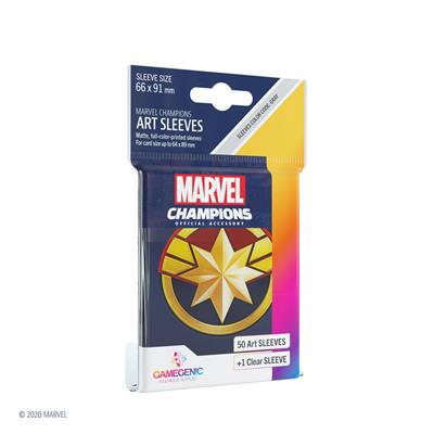 Sleeves Marvel Champions - Captain Marvel (50+1)