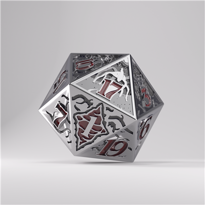 Dice Metal D20 Stranger Things - Hellfire Club