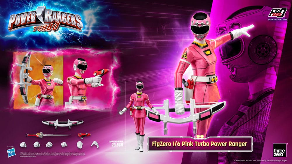 Power Rangers Turbo FigZero Actie Afbeelding 1/6 Pink Turbo Power Ranger 30 cm