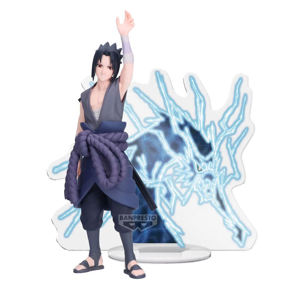 Naruto Shippuden Pannello per occhiali Statua in PVC Fulmine Sasuke Uchiha 13 cm