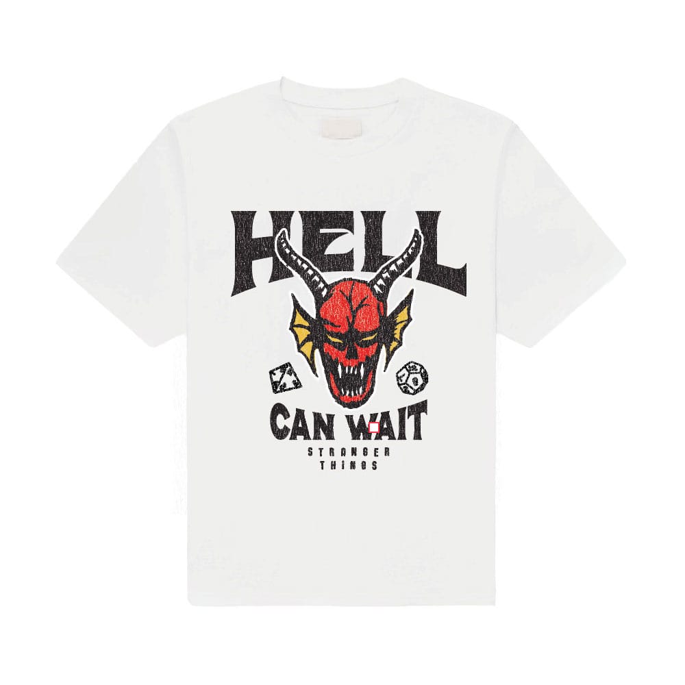 Stranger Things T-Shirt Hell Can Wait (weiß)