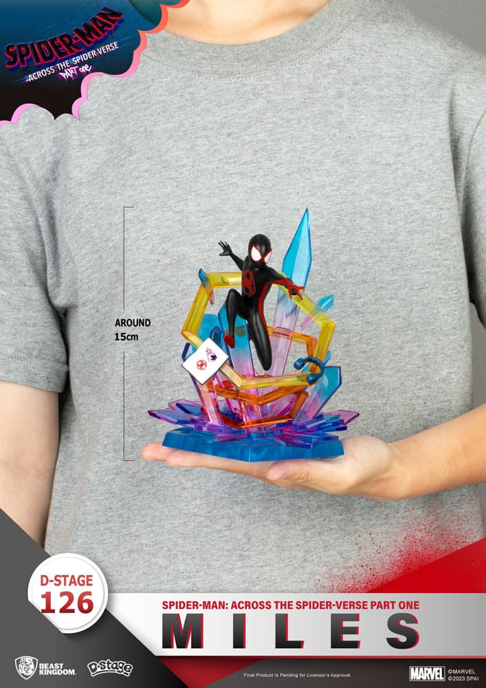 Marvel D-Stage PVC Diorama Spider-Man: a través de la Spider-verse Parte de una milla de 15 cm