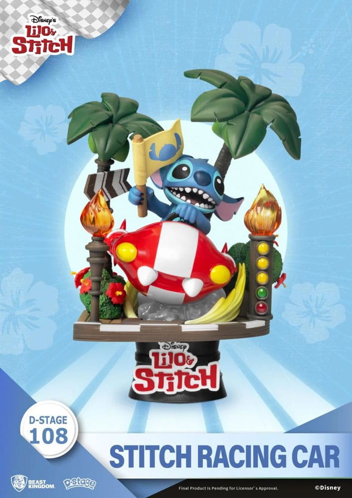 Disney: Lilo & Stitch - Stitch Racing Araba Pvc Diorama