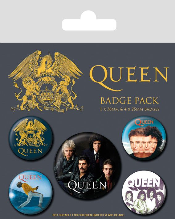 Queen Pin-Back-Knöpfe 5-Pack-Klassiker