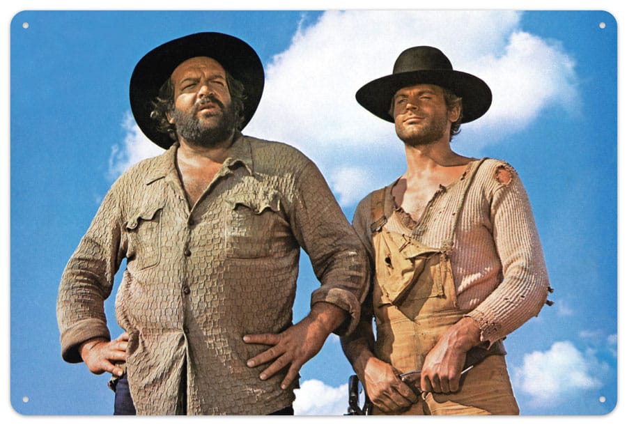 Bud Spencer & Terence Hill Blikskilt Blue Sky 20 x 30 cm