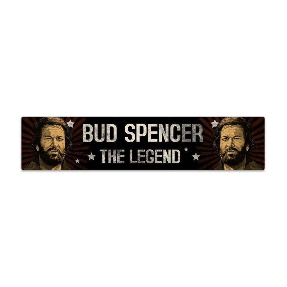 Bud Spencer Tin Sign med magneten legenden 16 x 3,5 cm