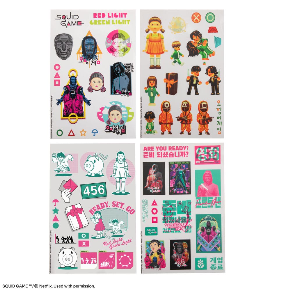 Tintenfischspiel -Aufkleberpackung