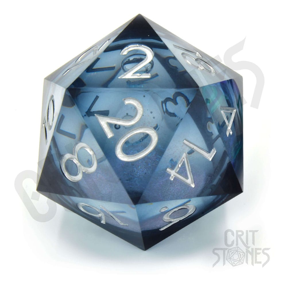 Kritsett flytende kjerne terninger D20 Ocean Orb 5 cm
