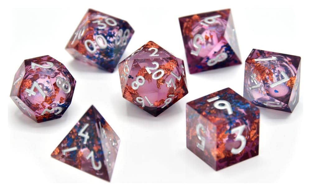 CritStones Liquid Core Jeu de dés Fey Mist (7)
