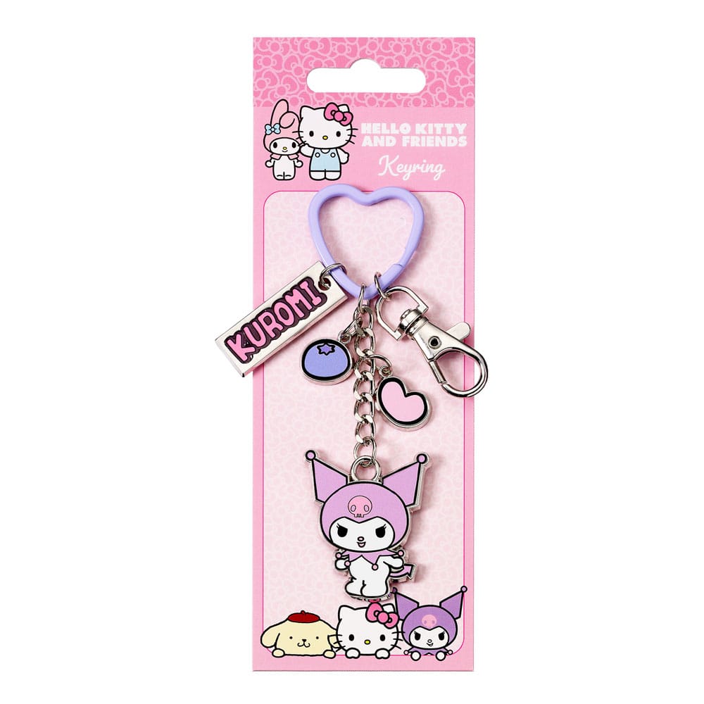 Portachiavi Hello Kitty con Charms Kuromi 15 cm
