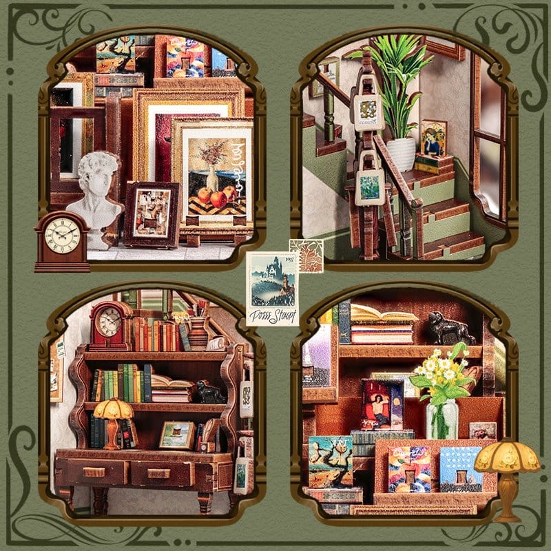 Komplet modela minijaturne kuće Galerija Knjižara 20 x 16 cm