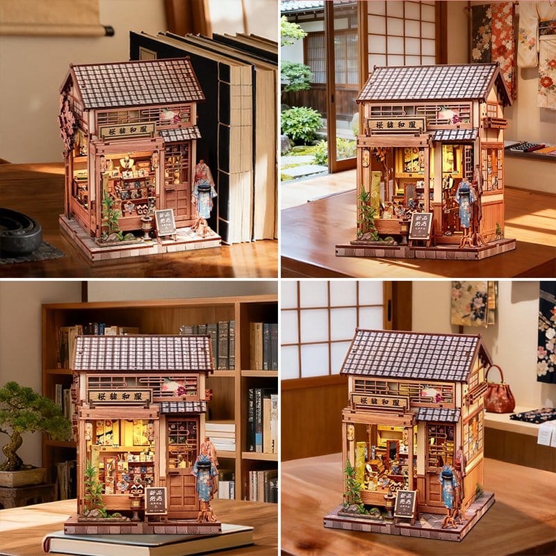 Komplet modela minijaturne kuće Sakura O Kimono Shop 19 x 14 cm