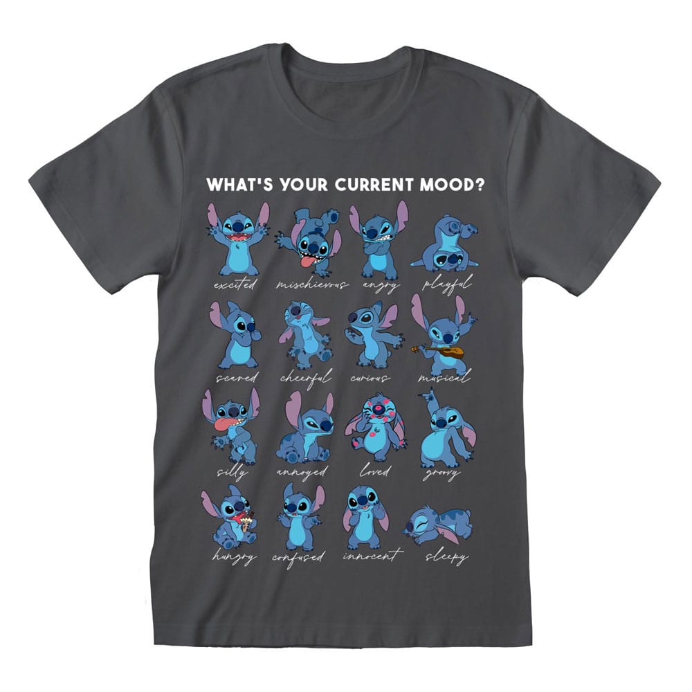 Lilo & Stitch T-Shirt Stitch Emotions Charbon