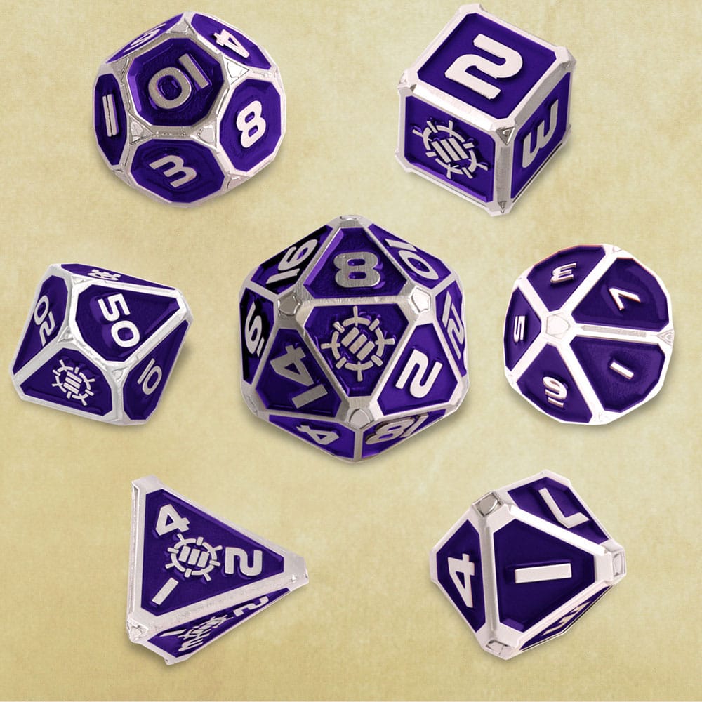 Förbättra bordsserien Metal RPG DICE Set Purple (7)