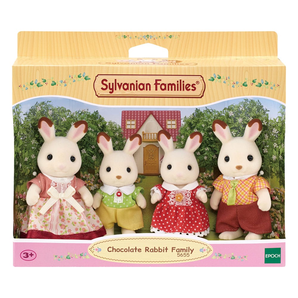 Sylvanian Families : Figurine famille lapins en chocolat 8 cm