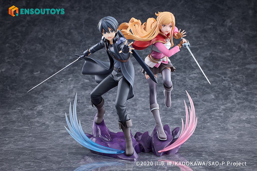 Estatua en línea de Sword Art 1/7 Progressive Scherzo of Deep Night Kirito & Asuna Set