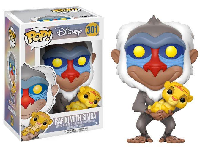 Løvernes Konge POP! Disney Vinyl Figur Rafiki & Simba 9 cm