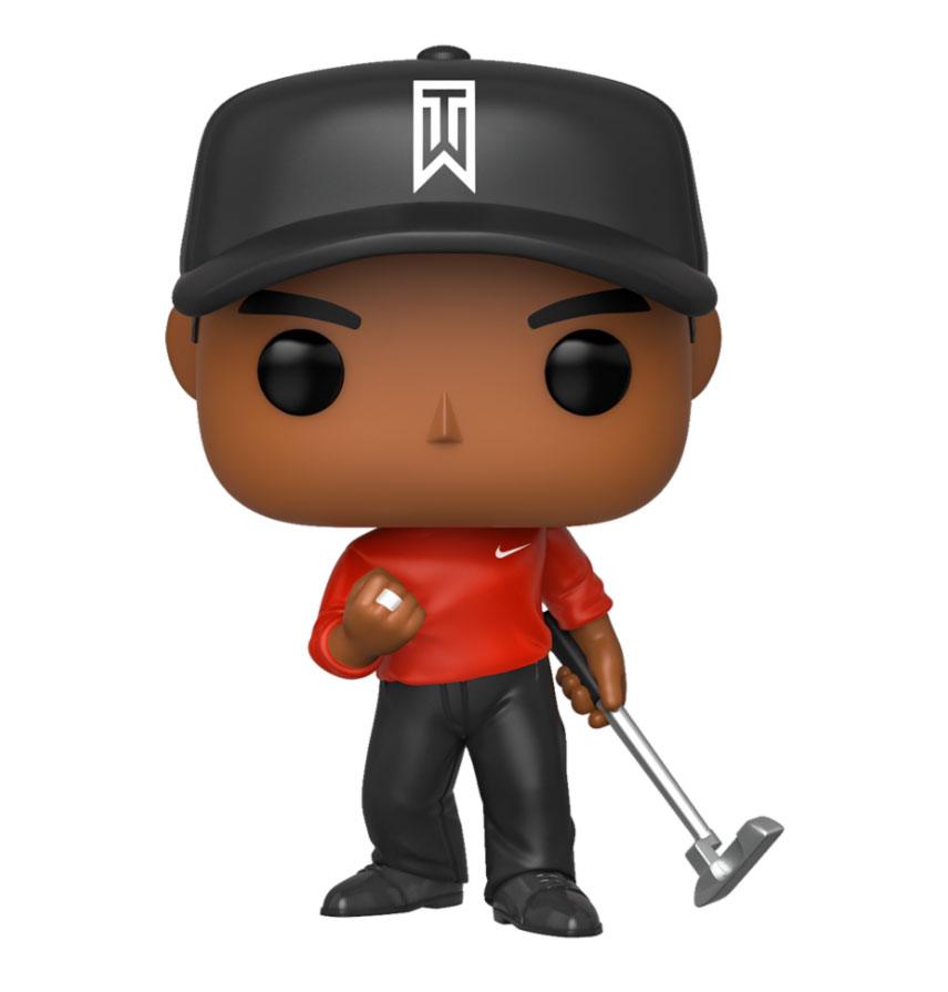 Tiger Woods Pop! Golf Vinyl Figura Tiger Woods (camisa roja) 9 cm
