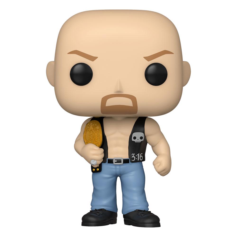 WWE POP! Vinyl Figure Sc Steve Austin avec ceinture 9 cm
