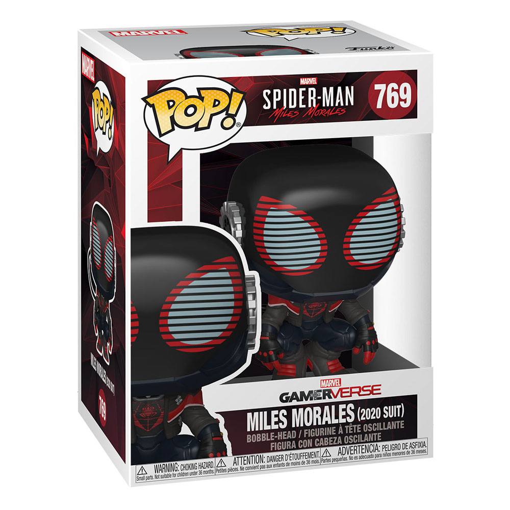 Marvel'ın Örümcek Adam POP'u! Oyunlar Vinil Şekil Miles Morales 2020 Takım Elbise 9 cm