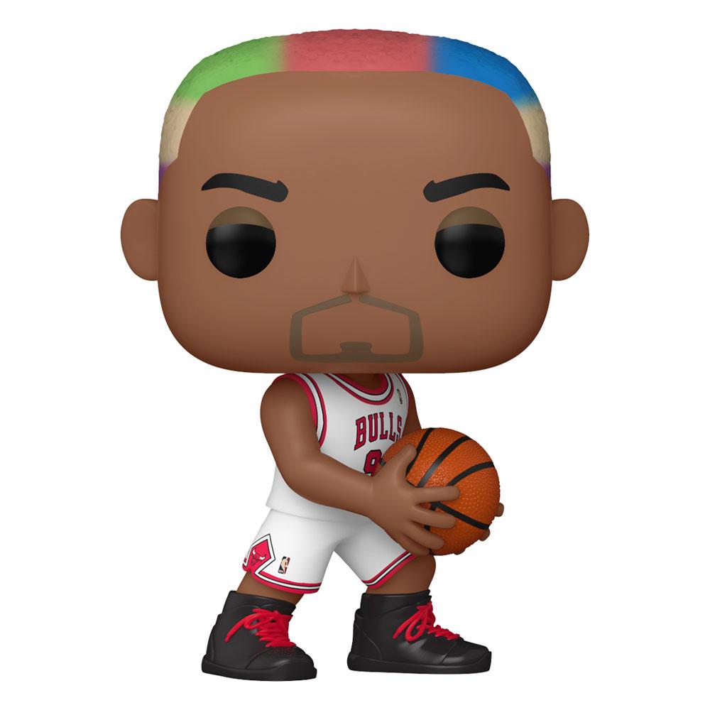 NBA Legends Pop! Figura sportiva in vinile Dennis Rodman (Bulls Home) 9 cm