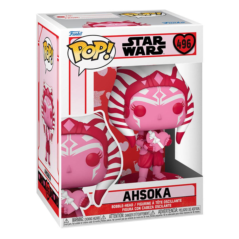 Star Wars Valentines Pop! Star Wars vinylfigur Ahsoka 9 cm
