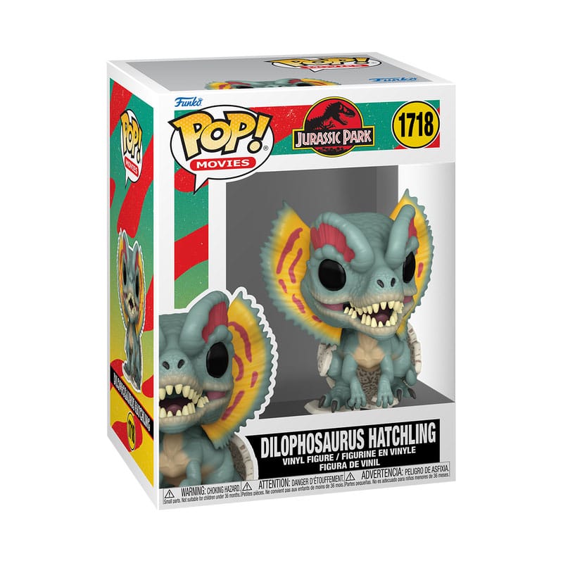 Jurassic Park Hatchling Pop! Film vinylfigur dilophosaurus 9 cm