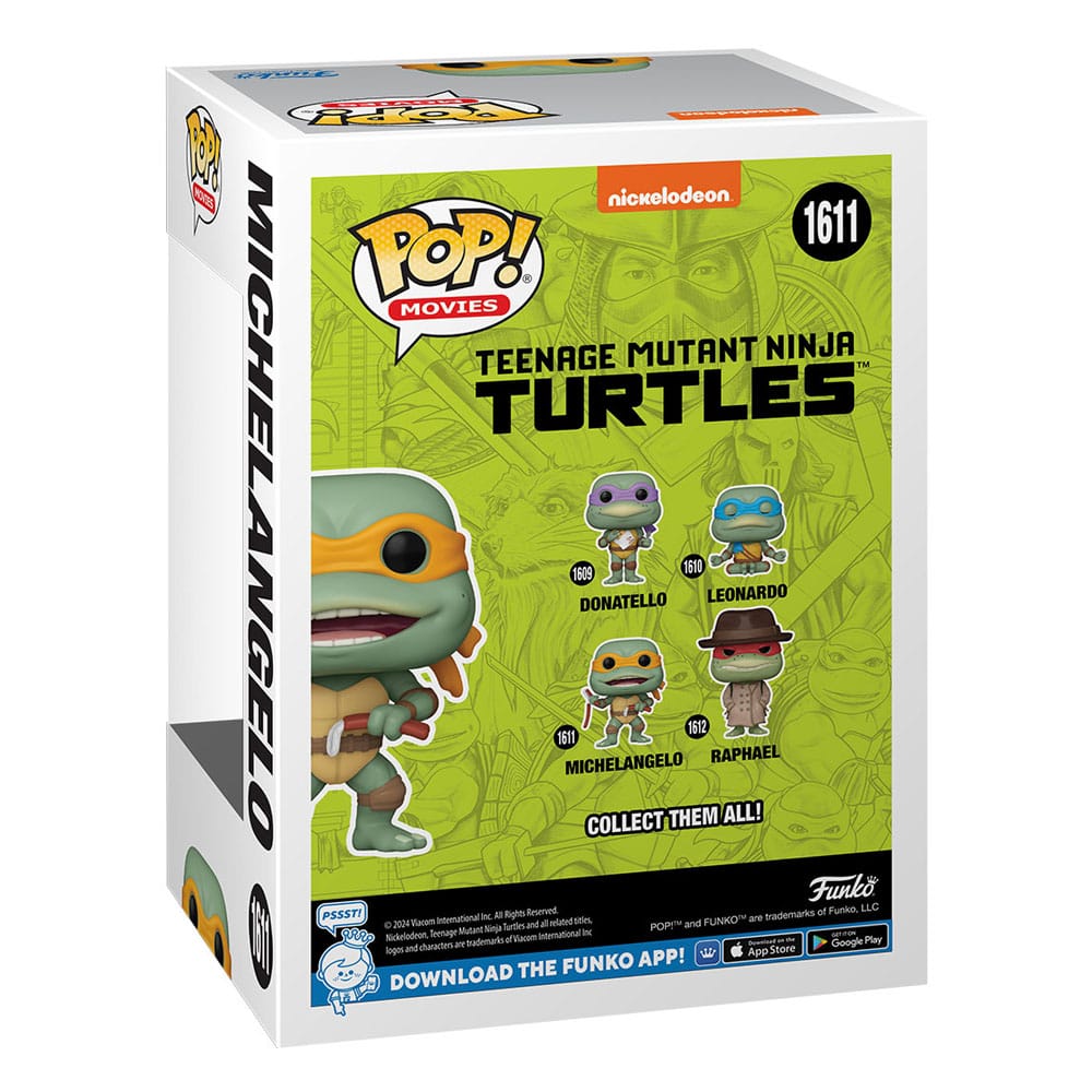 Teenage Mutant Ninja Turtles Pop! Filmer Vinyl Figur Michelangelo Pølse Link Nunchucks 9 CM