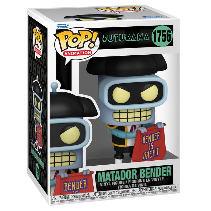 Futurama pop! Animation vinylfigur Bender (Matador) 9 cm