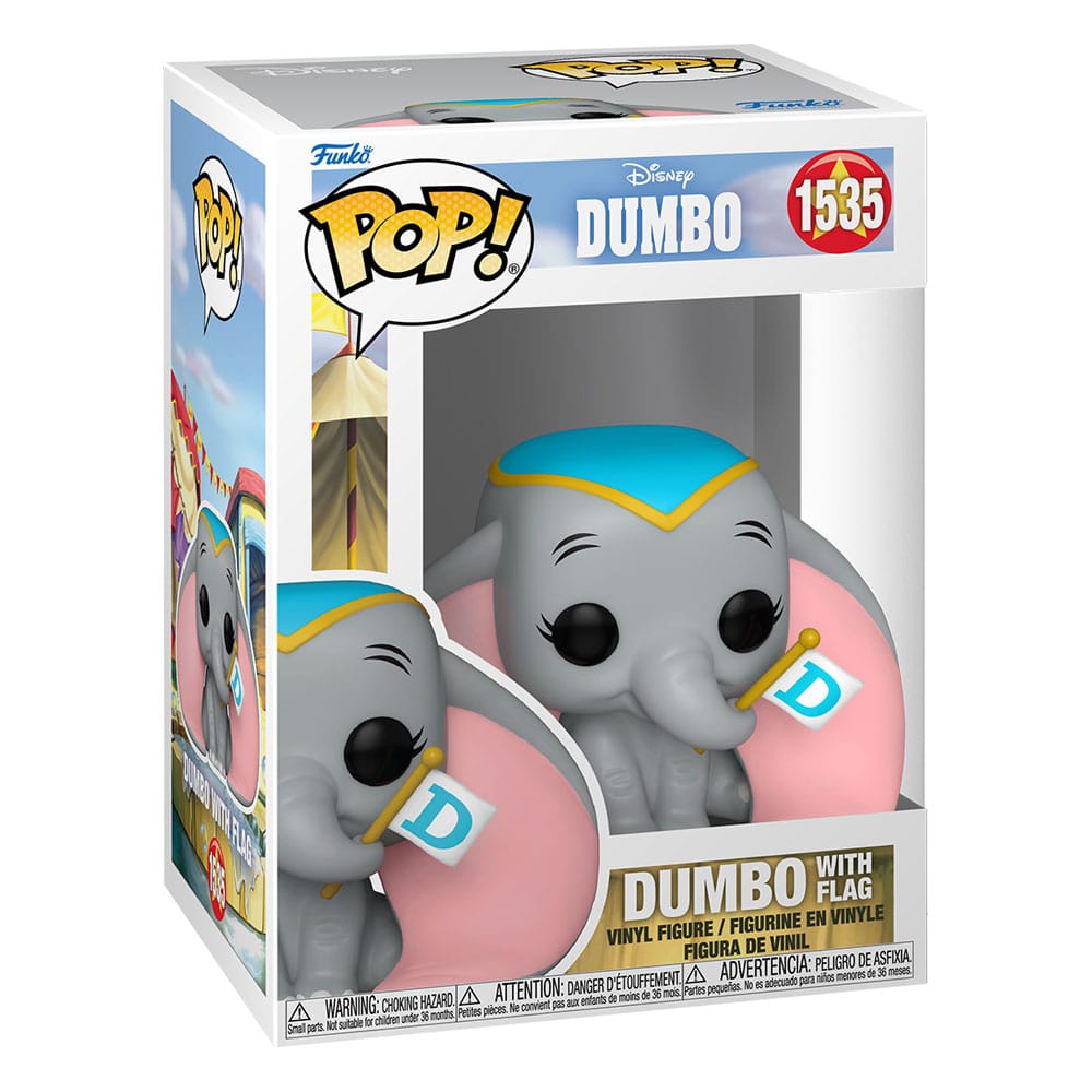 Dumbo Pop! Disney vinylfigur Dumbo m/flag 9 cm