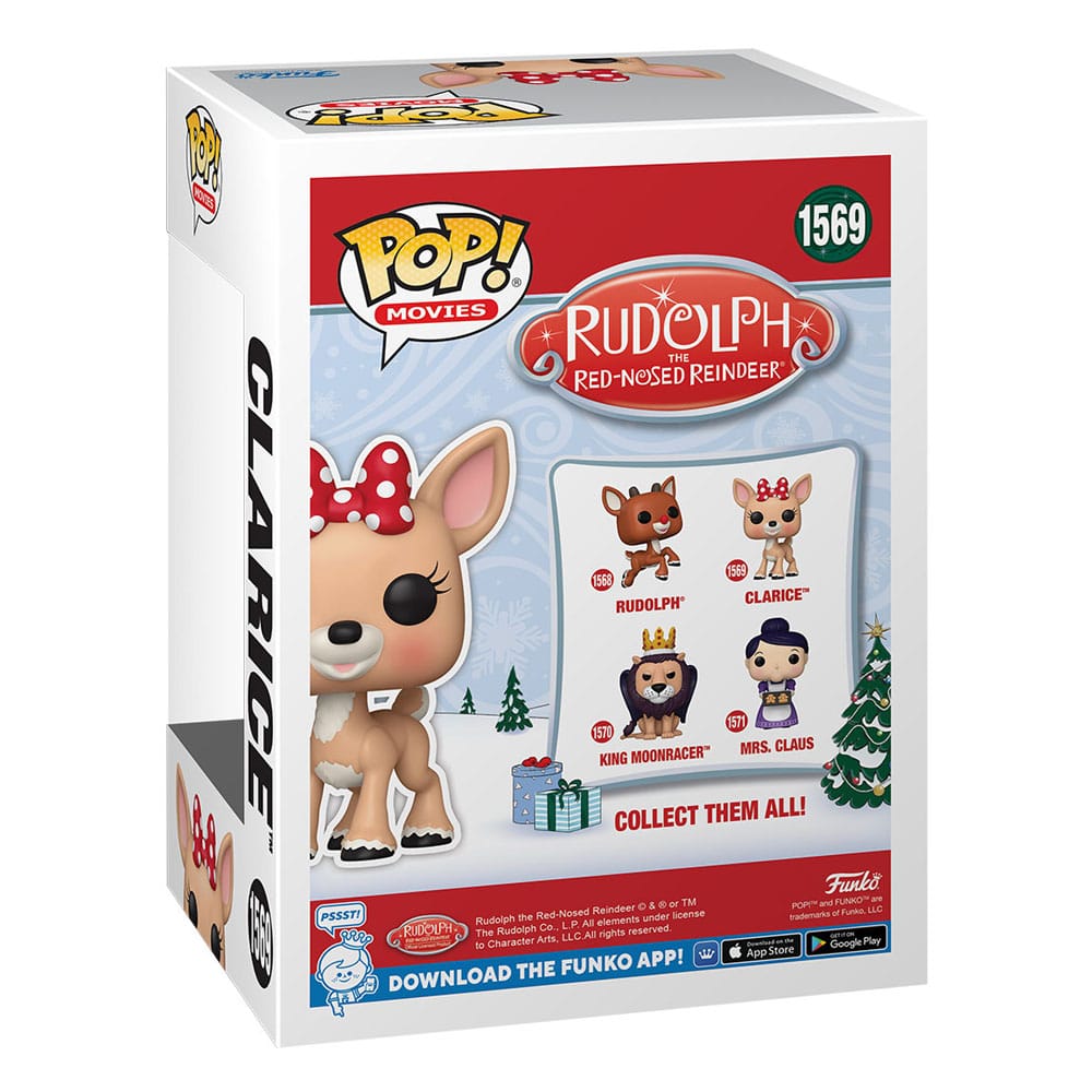 Kırmızı burunlu ren geyiği pop Rudolph! Filmler vinil figürü clarice 9 cm
